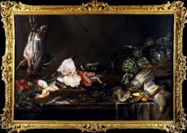 [nature Morte Aux Poissons] Oil Painting by Alexander Adriaenssen