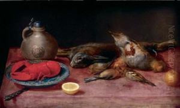 Nature Morte Au Homard Et Au Gibier Oil Painting by Alexander Adriaenssen