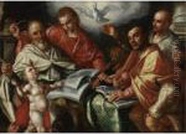 Four Evangelists Oil Painting by Pieter Aertsen