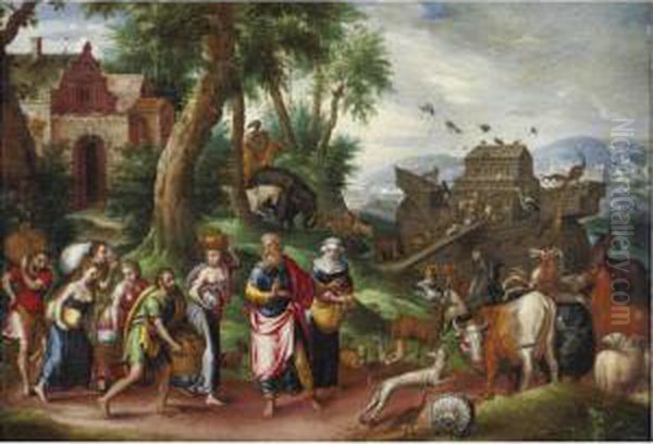 The Entry Of The Animals Into The Ark Oil Painting by Pieter Aertsen