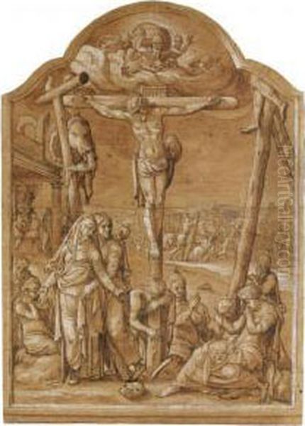 The Crucifixion Oil Painting by Pieter Aertsen