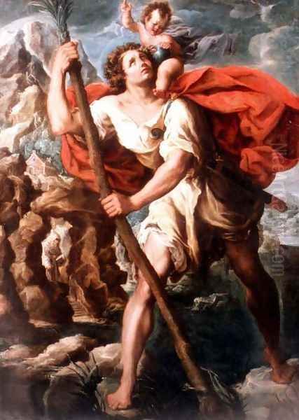 Saint Christopher Oil Painting by Orazio Borgianni