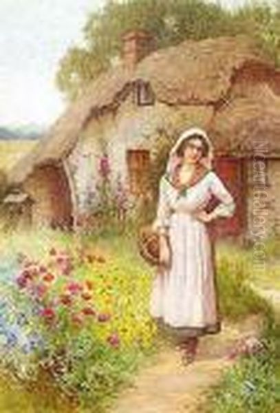 Village Belle Oil Painting by William Affleck