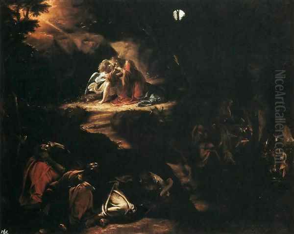 Christ in the Garden of Gethsemane Oil Painting by Orazio Borgianni