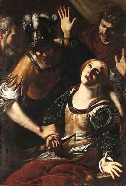 The Death of Lucretia Oil Painting by Orazio Borgianni