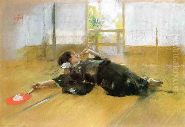 Repose I Oil Painting by Robert Frederick Blum