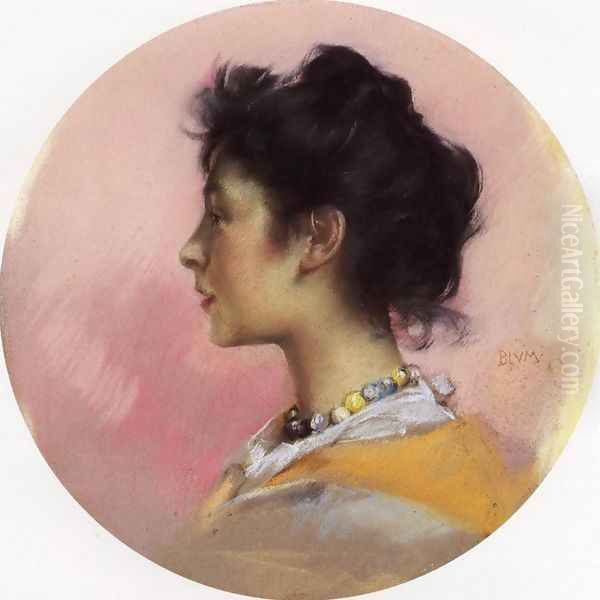 Portrait of Flora de Stephano Oil Painting by Robert Frederick Blum