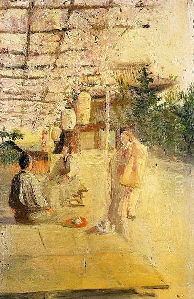 Japanese Tea Party Oil Painting by Robert Frederick Blum