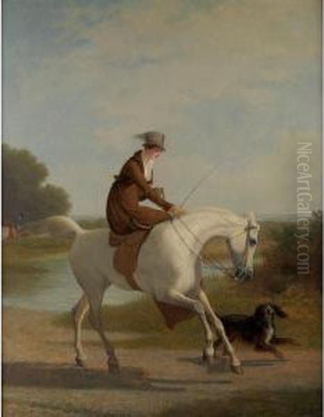 Miss Cazenove On Her Favorite Hunter Oil Painting by Jacques Laurent Agasse