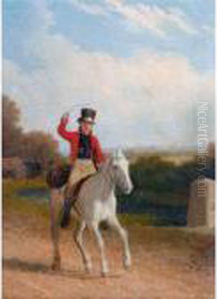 A Boy Riding A Grey Pony Oil Painting by Jacques Laurent Agasse