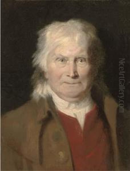 Portrait Of An Elderly Man Oil Painting by Jacques Laurent Agasse