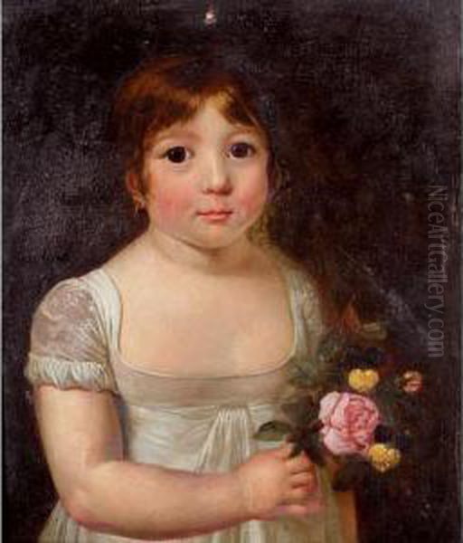 Portrait Of A Young Girl Oil Painting by Jacques Laurent Agasse