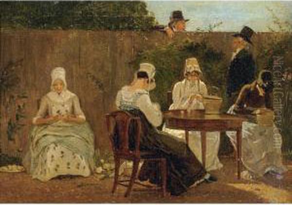 The Chalon Family In London Oil Painting by Jacques Laurent Agasse