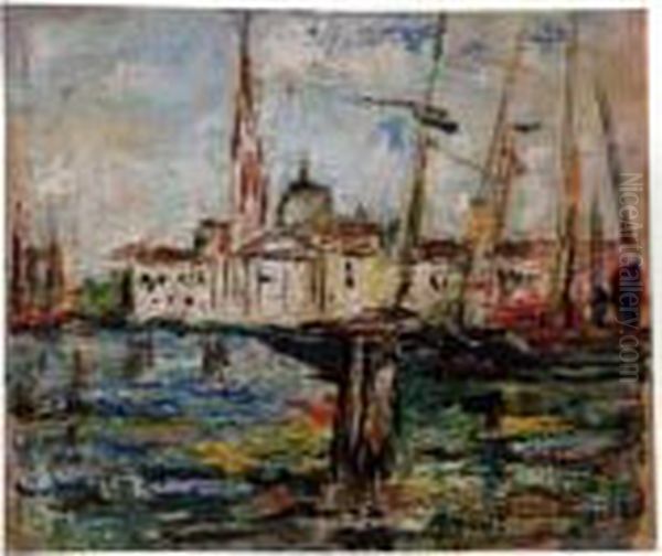 Venezia, San Giorgio Maggiore Oil Painting by Ermenegildo Agazzi