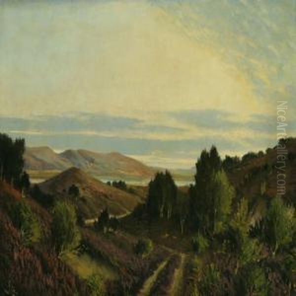 Dollerup Hills Oil Painting by Hans Agersnap