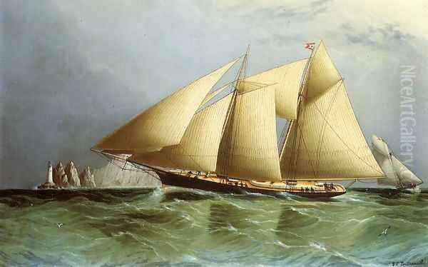 Vesta off the Needles Oil Painting by James E. Buttersworth