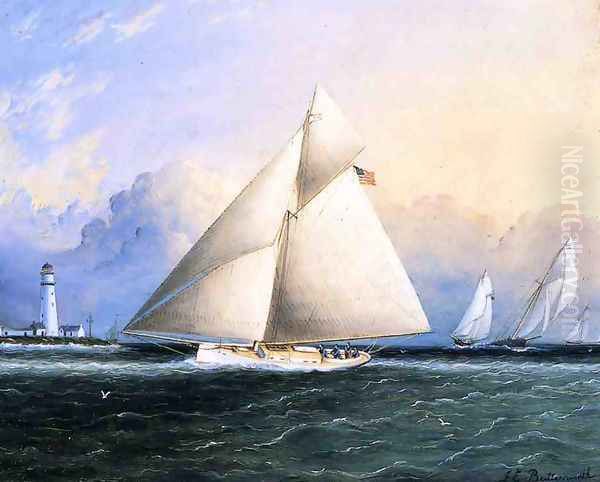 Yacht Race Oil Painting by James E. Buttersworth