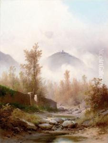 Paesaggio A San Miniato Oil Painting by Guido Agostini