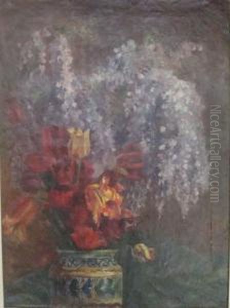 Bouquet De Fleurs Oil Painting by Georgette Agutte