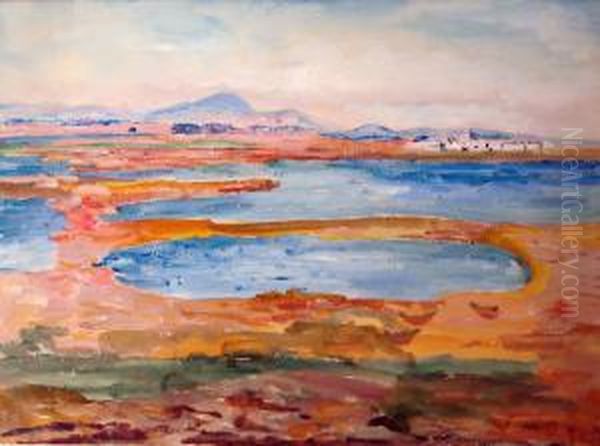 Maree Basse Oil Painting by Georgette Agutte