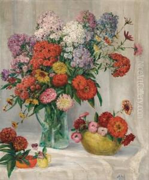 ''flowers'' Oil Painting by Henry Hammond Ahl