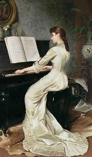 A Song Without Words 1880 Oil Painting by George Hamilton Barrable