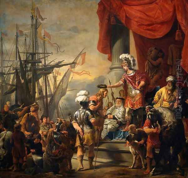 Aeneas at the Court of Latinus Oil Painting by Ferdinand Bol