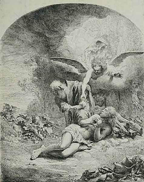 Abraham's Sacrifice Oil Painting by Ferdinand Bol