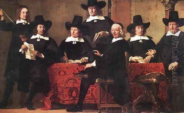 Governors of the Wine Merchant's Guild Oil Painting by Ferdinand Bol