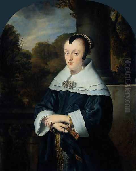 Maria Rey, Wife of Roelof Meulenaer Oil Painting by Ferdinand Bol