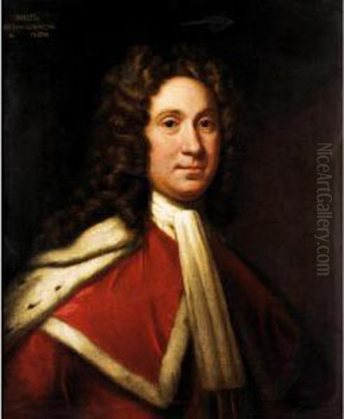 Portrait Of Charles, 9 Th Lord Elphinstone (1676-1738) Oil Painting by William Aikman