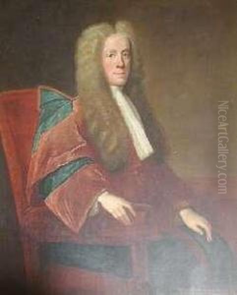 Three Quarter Length Portrait Of Sir Hew Dalrymple, President Ofthe C Oil Painting by William Aikman