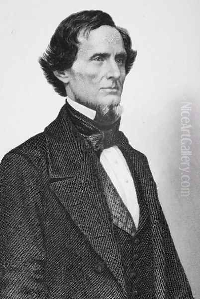 Portrait of Jefferson Davis Oil Painting by Mathew Brady