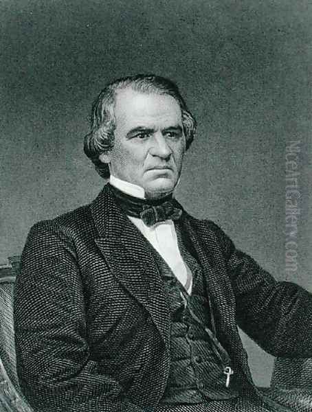 Andrew Johnson Oil Painting by Mathew Brady