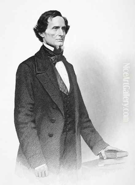 Portrait of Jefferson Davis (2) Oil Painting by Mathew Brady