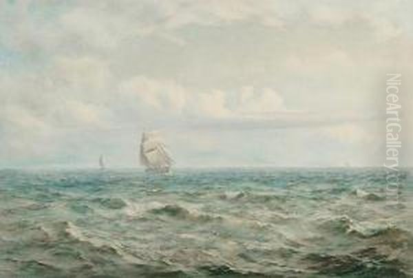 Nearing Port Oil Painting by James Aitken