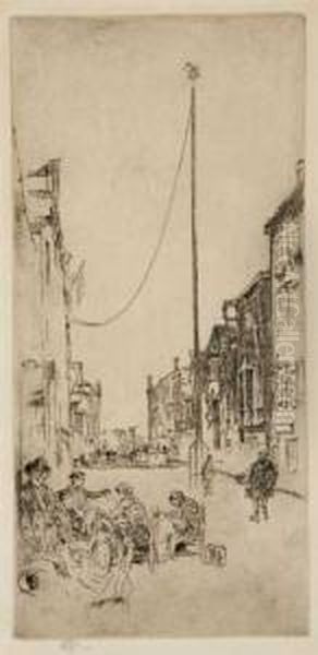 The Mast Oil Painting by James Abbott McNeill Whistler