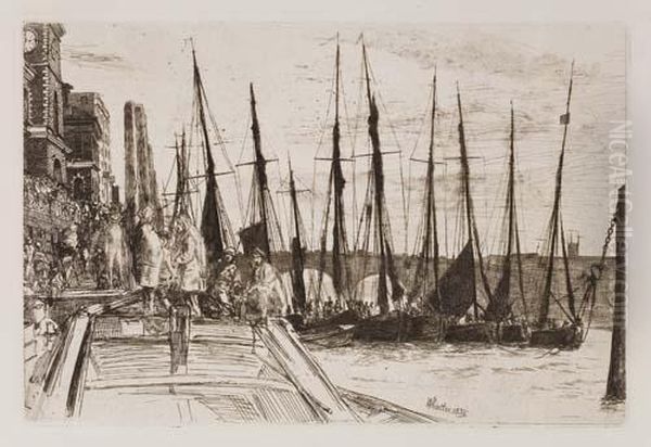 Billingsgate Oil Painting by James Abbott McNeill Whistler