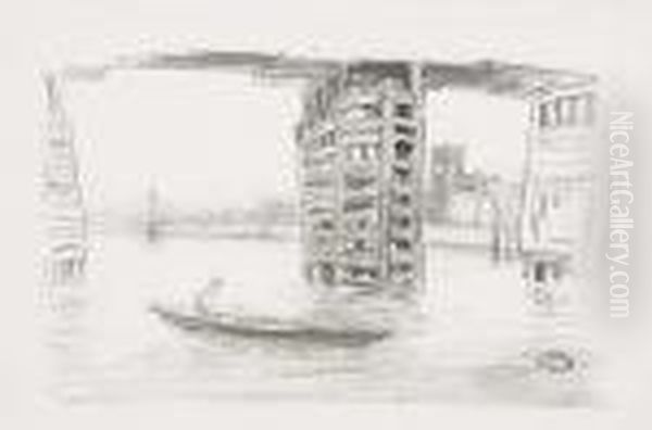 The Broad Bridge Oil Painting by James Abbott McNeill Whistler