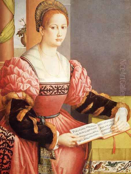 Portrait Of A Lady Oil Painting by Francesco Ubertini Bacchiacca II