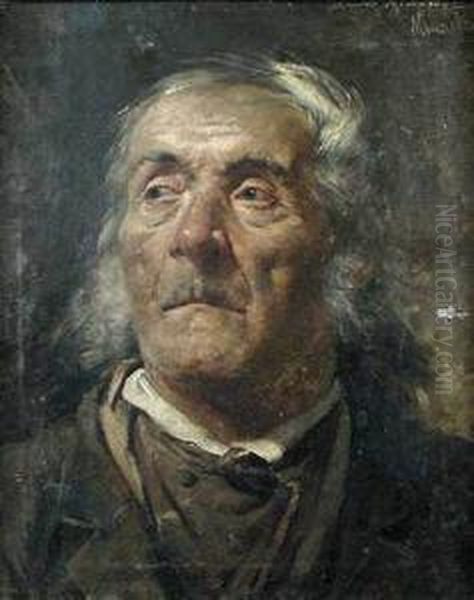 Portret Starca Oil Painting by Sigismund Ajdukiewicz