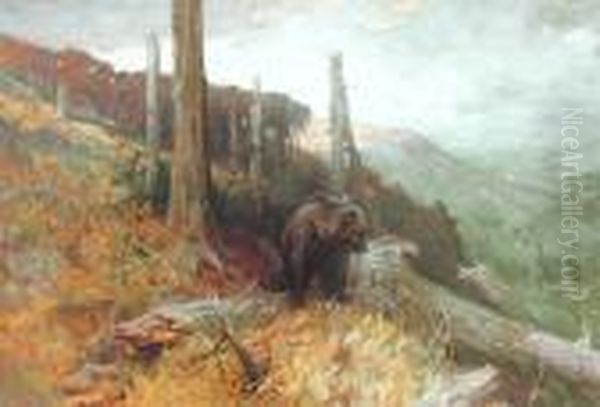 Niedzwiadek Oil Painting by Sigismund Ajdukiewicz