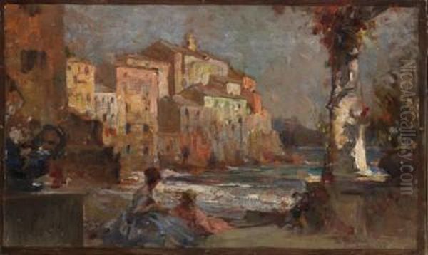 Ceriale Oil Painting by Lidio Ajmone