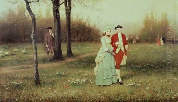 The Jealous Suitor Oil Painting by George Henry Boughton