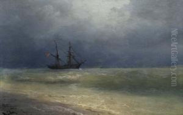 Marine. 1898. Oil Painting by Ivan Konstantinovich Aivazovsky