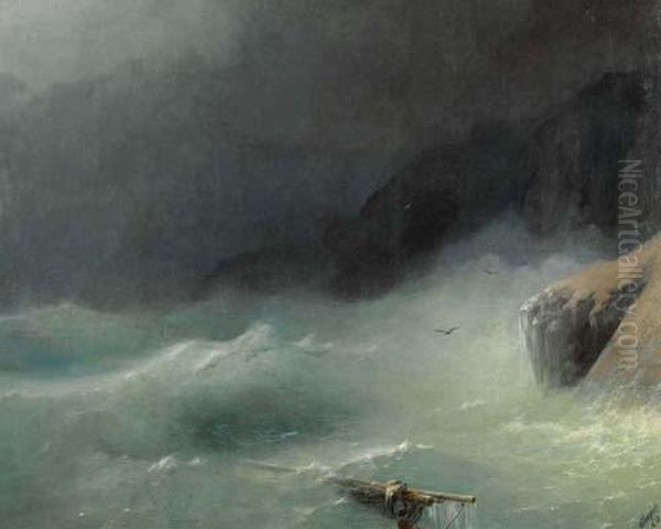 Die Welle. 1878. Oil Painting by Ivan Konstantinovich Aivazovsky