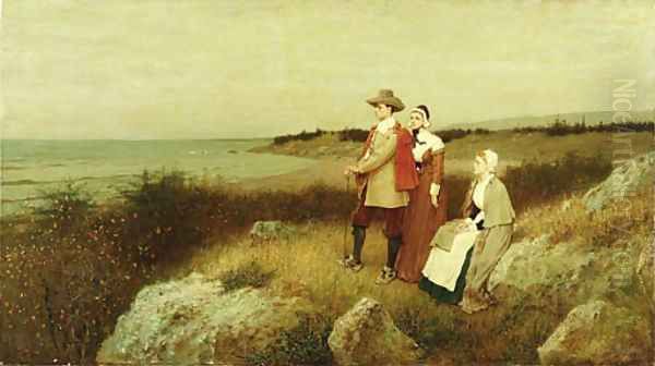 Looking Out to Sea Oil Painting by George Henry Boughton