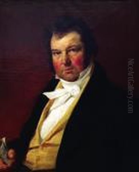 Portrait De Monsieur Oil Painting by Jean, Le Romain Alaux