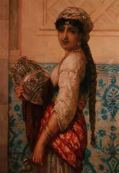 The Water Carrier Oil Painting by Auguste Jules Bouvier, N.W.S.