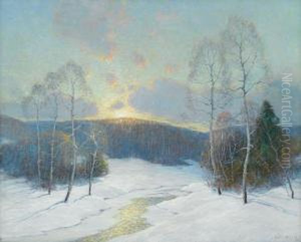 The Setting Sun Oil Painting by Ernest Albert